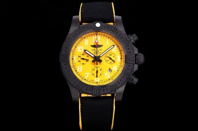Breitling 45MM Excellent High-Temerature Resistance Yellow Watch